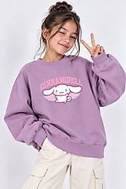 Lila Cinnamoroll Çocuk Sweatshirt
