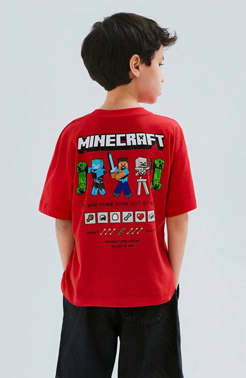MINECRAFT T SHIRT 𝐎𝐕𝐄𝐑𝐒İ𝐙𝐄 𝐊𝐀𝐋𝐈𝐏