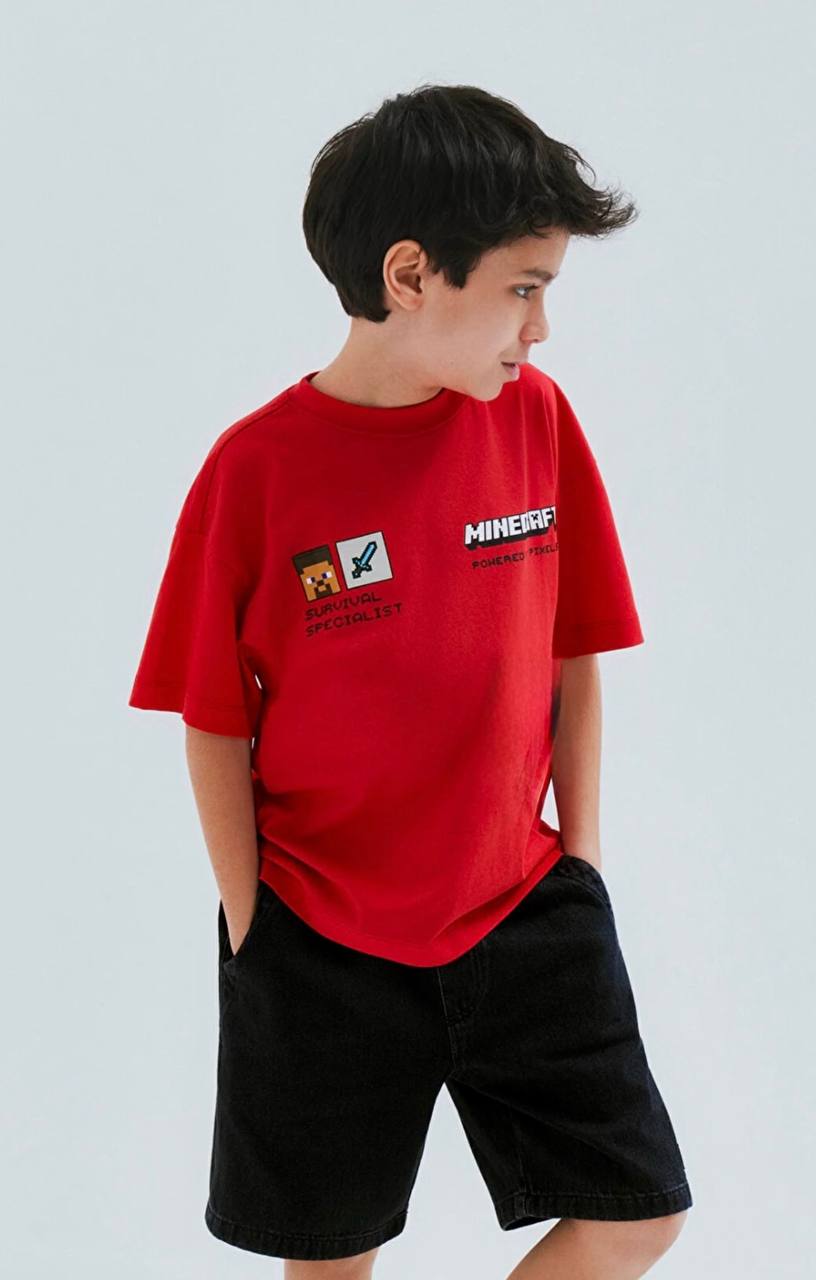 MINECRAFT T SHIRT 𝐎𝐕𝐄𝐑𝐒İ𝐙𝐄 𝐊𝐀𝐋𝐈𝐏